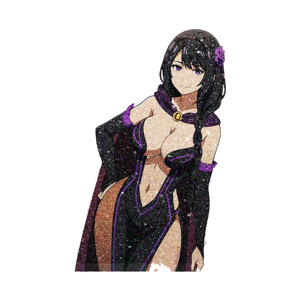 Dark Dress Anime Beauty Glitter Sticker